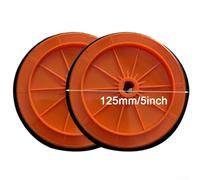 Qualoramall Paquete de 2 almohadillas de espuma EVA de 6 pulgadas y placas de respaldo de disco pulido de plástico con agujero de tornillo de 9 mm para pulidoras inalámbricas, amarillo y negro (5