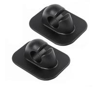 Qualoramall Paquete de 2 clips inflables para remo de barco, soporte de paleta para canoa, balsa, soportes de montaje de plástico negro y gris para asegurar paletas en el lado del casco (negro)