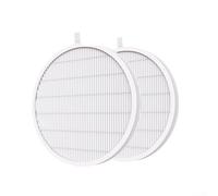 Qualoramall Paquete de 2 filtros H12 True HEPA para colector de polvo de uñas MelodySusie HPro y SProR, filtros de repuesto blancos reutilizables de 16,8 cm para una eliminación eficiente del polvo de