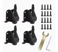 Qualoramall Paquete de 4 patas niveladoras ajustables resistentes para muebles con bloqueo de tuerca hexagonal de 0.78 a 2.4 pulgadas, rango de altura de 400 kg, capacidad de carga total, suelo de