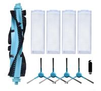 Qualoramall Pieza de repuesto para aspiradora, accesorios para aspiradoras, cepillo de rodillo, cepillos laterales, kit de filtro para robot limpiador Cecotec 3490 3590 3290 3390