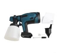 Qualoramall Pulverizador de pintura inalámbrico compatible con batería MK de 18 V, contenedor de 800 ml, control de flujo ajustable, soplado de polvo y características de fácil limpieza para