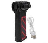 Qualoramall Soplador de vacío de mano para vehículo de 110000 rpm, motor sin escobillas, turbo con cuerpo de metal ABS para detalles interiores del automóvil, teclado y limpieza del hogar, (negro)