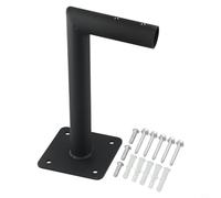 Qualoramall Soporte de montaje de techo de acero resistente para veleta y antena exterior con hardware, resistente a la corrosión, diseño de tubo en L resistente a la intemperie, se adapta a varillas