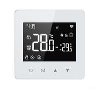 Qualoramall Termostatos inteligente WiFi termostato programable calefacción por suelo radiante termostato alimentado por batería controlador de temperatura de pared con aplicación control remoto