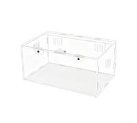 Qualoramall Terrario acrílico para reptiles con diseño de concha y bloqueo seguro, caja de cría visible de 360 grados para gecos, arañas, ranas y lagartos pequeños, hábito ventilado a prueba de fugas