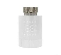 Qualoramall Válvula termostática inteligente para radiador Zigbee con pantalla LED y modos temporales automáticos manuales, protección contra heladas, bloqueo infantil para Tuya App Control M30 Rosca