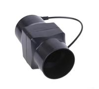 Qualoramall Ventilador de conducto en línea de 12 V 6 W 50 mm Soplador de escape de bajo ruido para mejorar la calidad del aire interior para baños, almacenes, gallineros (negro)