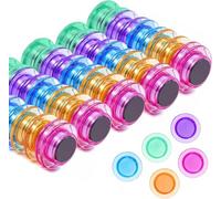 Qualsen 50 Piezas Imanes Nevera Multicolores，Imanes Potentes，Imanes Pizarra Mgnetica，Iman Nevera，Imanes para Pizarra Magnetica Blancas Pizarra Magnetica Nevera Oficina, Escuela (5 Colores)