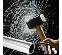 Qualsen 8Mil Vinilo Transparente Adhesivo Seguridad Antirrobo Vinilos para Cristales Inastillable Vinilo para Ventanas Protectora de Vidrio Lámina para Bancos, Casa, oficinas y hoteles 44.3x200cm