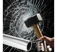 Qualsen 8Mil Vinilo Transparente Adhesivo Seguridad Antirrobo Vinilos para Cristales Inastillable Vinilo para Ventanas Protectora de Vidrio Lámina para Bancos, Casa, oficinas y hoteles 30x200cm