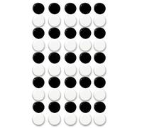 Qualsen Imanes Nevera para Pizarra Magnética Oficina, Blanco y Negro, 50PCS