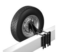 Qualward Soporte para neumáticos de repuesto para remolque, con recubrimiento en polvo negro