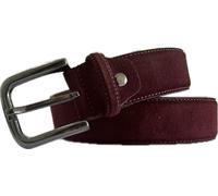 QUAMOD Cinturón de ante para mujer y hombre, cinturón de cuero de ante de alta calidad unisex de 3,5-4 cm (35-40 mm) de ancho, cinturón de ante con caja de regalo, producción respetuosa con el medio