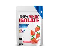 Quamtrax Nutrition - 100% Whey Isolate - 2 kg - Fresa - Proteína aislada, sin lactosa y rápida absorción