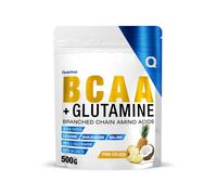 Quamtrax Nutrition - BCAA + Glutamine (Aminoácidos de Cadena Ramificada + L-Glutamina) - 500 g - Sabor Piña Colada - Recuperación muscular, reducción de la fatiga, mejora del rendimiento