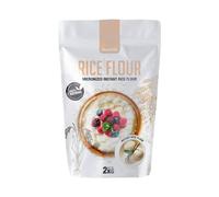 Quamtrax Nutrition - Harina de Arroz - 2 kg - Rica en proteínas, sin gluten y sabor delicioso (2000, Vainilla)