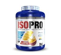 Quamtrax Nutrition - Isopro CFM (Aislado de Proteínas de Suero de Leche) - 2 kg - Sabor Mango y Fruta de la Pasión - Alto contenido proteico, rápida absorción y bajo en grasas
