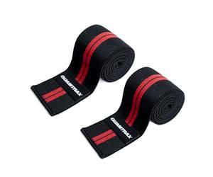 Quamtrax Nutrition - Knee Band - Banda de Rodilla - Color Rojo - Soporte, compresión y resistencia.
