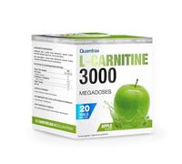 Quamtrax Nutrition - L-Carnitine 3000-20 viales - Manzana - Quema grasa, energía natural y absorción rápida
