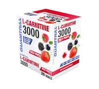Quamtrax Nutrition - L-Carnitine 3000-20 viales - Quema grasa, energía natural y absorción rápida (20 viales, Frutas del bosque)