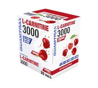 Quamtrax Nutrition - L-Carnitine 3000 (L-Carnitina 3000) - 20 viales - Sabor Cereza - Metabolismo de grasas, energía y absorción rápida)