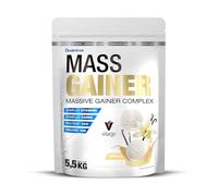 Quamtrax Nutrition - Mass Gainer (Ganador de Masa Muscular) - 5,5 kg - Sabor Vainilla - Aumento de masa muscular, alto contenido en proteínas y carbohidratos, apoyo en la recuperación