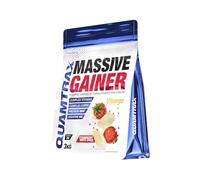 Quamtrax Nutrition - Massive Gainer Premium - Alto en calorías, ganancia muscular y recuperación óptima (3 kg, Fresa y Plátano)
