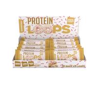 Quamtrax Nutrition - Protein LOOPS - Caja de 10 uds - Snack proteico, sin azúcares añadidos y crujiente. (10, Chocolate Blanco)