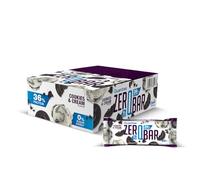 Quamtrax Nutrition - Zero QBar 60g x 12 uds - Alto en proteínas, sin azúcares añadidos y sabor delicioso (12, Cookies & Cream)