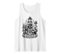Quan Yin Diosa China de la Compasión Kwan Yin Dragon Camiseta sin Mangas