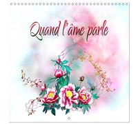 Quand l'âme parle (Calendrier mural carré 2026 30 x 60 cm (ouvert)) Calendrier double avec une page pour vos prises de notes: Joie pure dans le jardin des dessins de fleurs