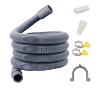 Quanerba Kit adaptador de manguera de drenaje con abrazadera de clip de conector 4M/3M/2M/1.5M/1M, adaptador universal para lavavajillas lavadora (4M)