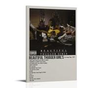 QUANHAIUSUU Hermosos pósteres de Thugger Girls-young Thugg, cubierta de lienzo, póster estético para sala de estar, dormitorio, oficina, decoración de arte creativo, regalo de 60 x 90 cm, estilo de