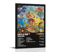 QUANHAIUSUU Trippie Redd - Póster de álbum de Life's A Trip de Trippie Redd, póster estético para sala de estar, dormitorio, oficina, decoración de arte creativo, 20 x 30 cm, estilo de marco-6