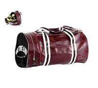 Quanjie Bolsa Gimnasio de Viaje Impermeable Bolsas Deporte PU Cuero Bolsos Deportivos Fin de Semana Travel Duffle Bag para Hombres y Mujeres (Rojo)