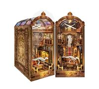 Quanquer DIY Book Nook con protección contra el Polvo y luz LED 3D de Madera Booknook, Rompecabezas de Madera 3D Booknok Navidad Halloween cumpleaños Ideas para 14 años (museos)