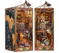 Quanquer DIY Book Nook Kit para Adultos_con Cubierta Antipolvo y luz LED 3D de Madera en Miniatura BookNook Fantasía_Creatividad Regalo para Adolescentes (Age of Sail)