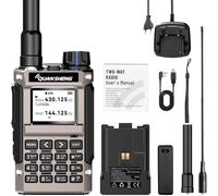 QUANSHENG UV-K1(8) Walkie Talkie Handheld Ham Radio, Air Band Receive 50-600MHz, Wireless Copy, One Key Frequency Match, Type-C Charging, NOAA Weather, 200 canales, VOX, Portable Two Way Radio