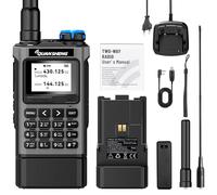 QUANSHENG UV-K1 - Walkie Talkie Handheld Ham Radio, 2500 mAh de alta capacidad, 50-600 MHz Full Band Receive, Air Band, One Key Frequency Match, Wireless Copy, NOAA, USB-C Charging Two Way Radio