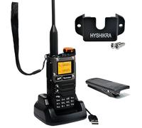 Quansheng UV-K5(8) Radio bidireccional portátil VHF UHF UHF FM NOAA UV-K6 Naranja para Exteriores/almacenaje y logística/navegación/producción Industrial (Negro, con Soporte para Radio)