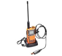 QUANSHENG UV K5(8) Walkie Talkie de largo alcance con cable de programación VHF UHF 200 canales Radio Portátil Recargable Profesional AM/FM/DTMF, VOX, Replicación de frecuencia, NOAA Tiempo (naranja)