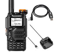 QUANSHENG UV-K5 Walkie Talkie de largo alcance con cable de programación VHF UHF 200 Canales Radio Portátil Recargable Profesional AM/FM/DTMF, VOX, Replicación de frecuencia, NOAA Tiempo