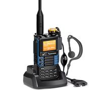 Quansheng UVK5(99) Am/FM/DTMF Walkie-Talkie 200CH 20-1000MHZ Walkie-Talkie NOAA Weather Forecast with Flash Copy Frequency Tpye-C LCD Display for Hiking Camping Travel Two-Way Radio (Blue)