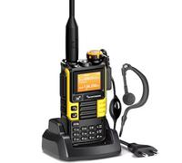 Quansheng UVK5(99) Am/FM/DTMF Walkie-Talkie 200CH 20-1000MHZ Walkie-Talkie NOAA Weather Forecast with Flash Copy Frequency Tpye-C LCD Display for Hiking Camping Travel Two-Way Radio (Yellow)