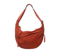Quantifyn/Corelration Bag, Women's Fashion Plain Color Nylon Crossbody Hobo Bags, Lightweight Crescent Bags (Orange)