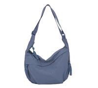 Quantifyn Crossbody Bag,Quantifyn Women's Fashion Plain Color Nylon Crossbody Hobo Bag, Divider Inside, Adjustable Strap (Blue)