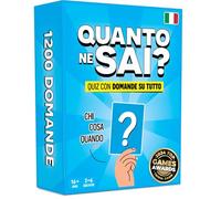 Quanto ne sai? - Versione Italiana - Giochi da Tavolo Adulti con 1200 Domande - Divertente Gioco di Trivia - Giochi di Società con Carte di Trivia - Giochi da Viaggio per Famiglia e Adolescenti