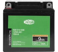 Quantum Energy Batería Magneti Marelli para motocicletas y scooters, 9 AH, 12 V, 100 A, sellada, tecnología AGM, polo positivo izquierdo