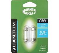 Quantum Energy Par de bombillas Magneti Marelli C5W para coche torpedo, 12 V, 5 W, conexión SV8.5
